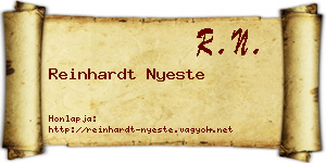 Reinhardt Nyeste névjegykártya